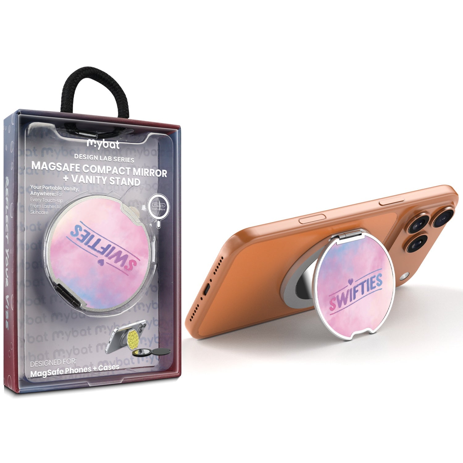 MyBat Design Lab MagSafe Selfie Mirror Kickstand - Silver - Swifties