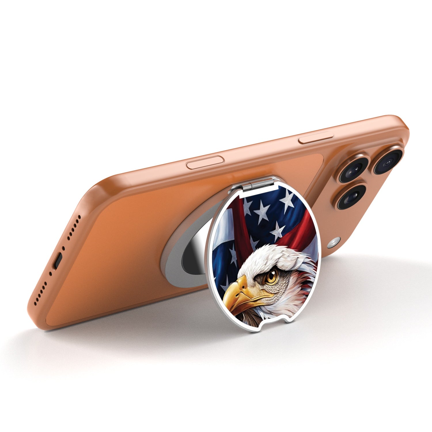 MyBat Design Lab MagSafe Selfie Mirror Kickstand - Silver - Proud American Eagle - MOTHMNUSU332-362-2.jpg