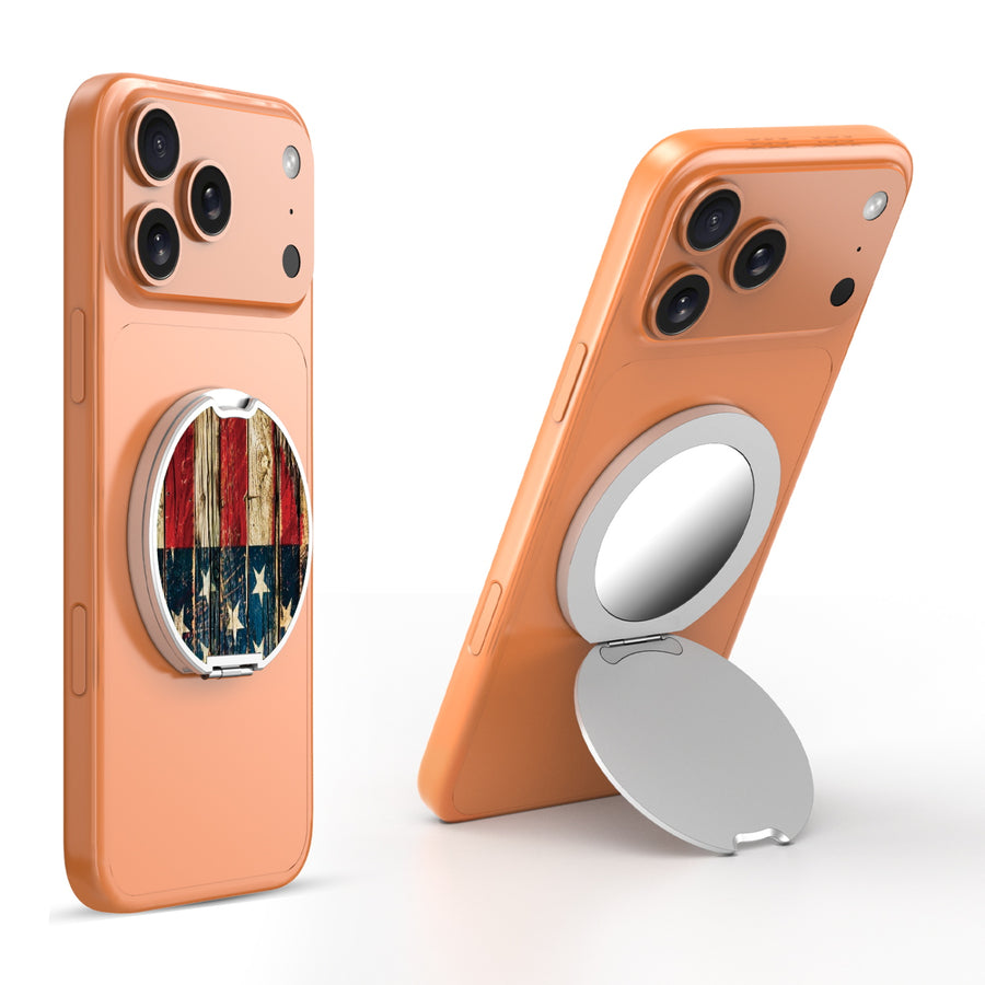 MyBat Design Lab MagSafe Selfie Mirror Kickstand - Silver - US Painted Flag - MOTHMNUSU332-381-3.jpg
