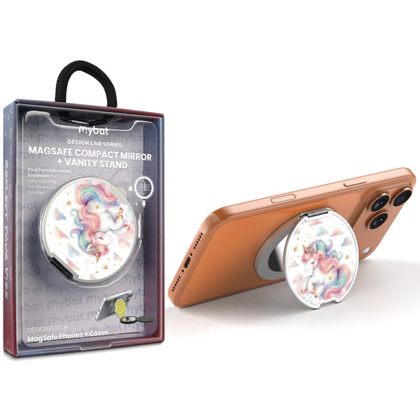 MyBat Design Lab MagSafe Selfie Mirror Kickstand - Silver - Rainbow Unicorn - MOTHMNUSU332-392-1.jpg