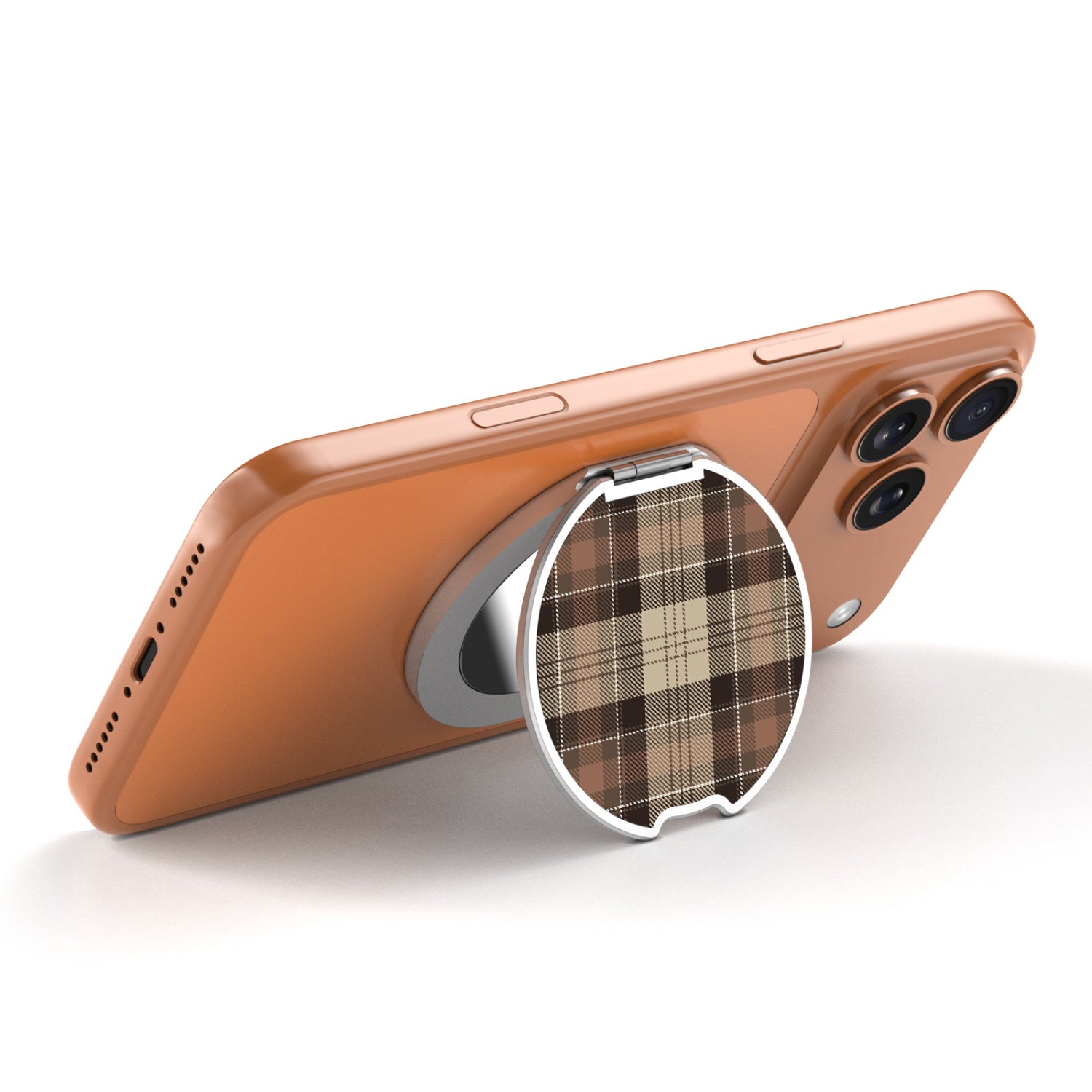 MyBat Design Lab MagSafe Selfie Mirror Kickstand - Silver - Mocha Flannel - MOTHMNUSU332-431-2.jpg