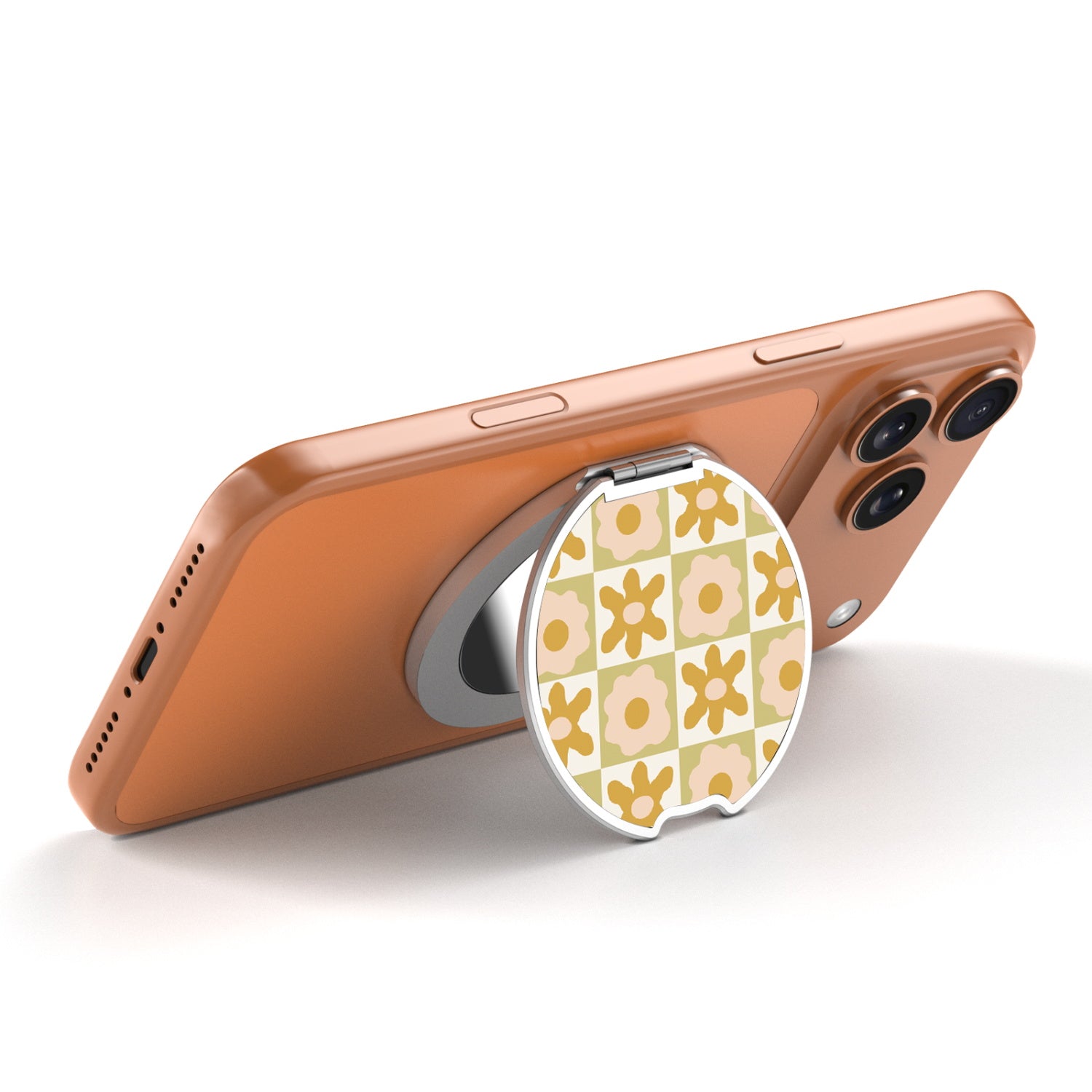 MyBat Design Lab MagSafe Selfie Mirror Kickstand - Silver - Flower Grid - MOTHMNUSU332-441-2.jpg