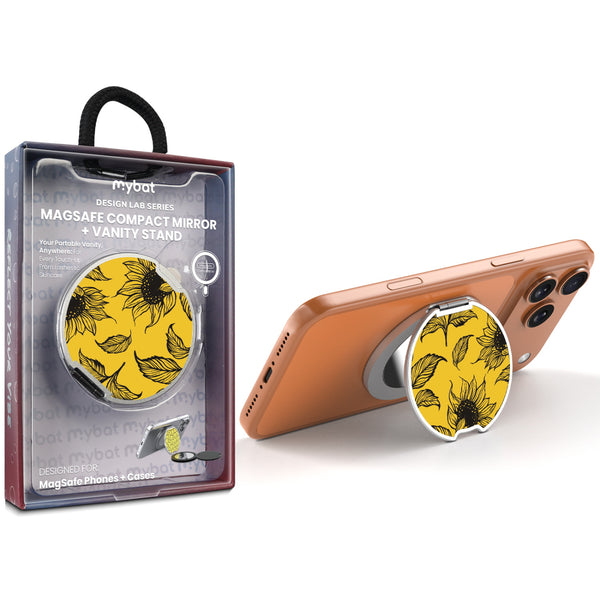 MyBat Design Lab MagSafe Selfie Mirror Kickstand - Silver - Golden Sunflowers - MOTHMNUSU332-444-1.jpg