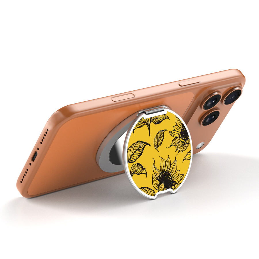 MyBat Design Lab MagSafe Selfie Mirror Kickstand - Silver - Golden Sunflowers - MOTHMNUSU332-444-2.jpg