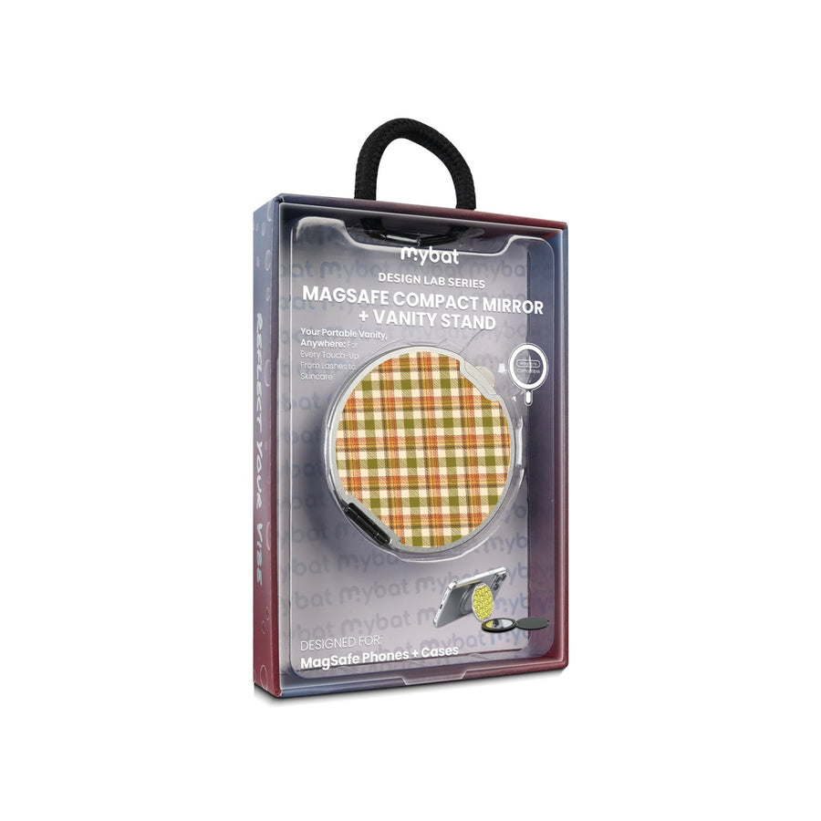MyBat Design Lab MagSafe Selfie Mirror Kickstand - Silver - Autumn Tartan