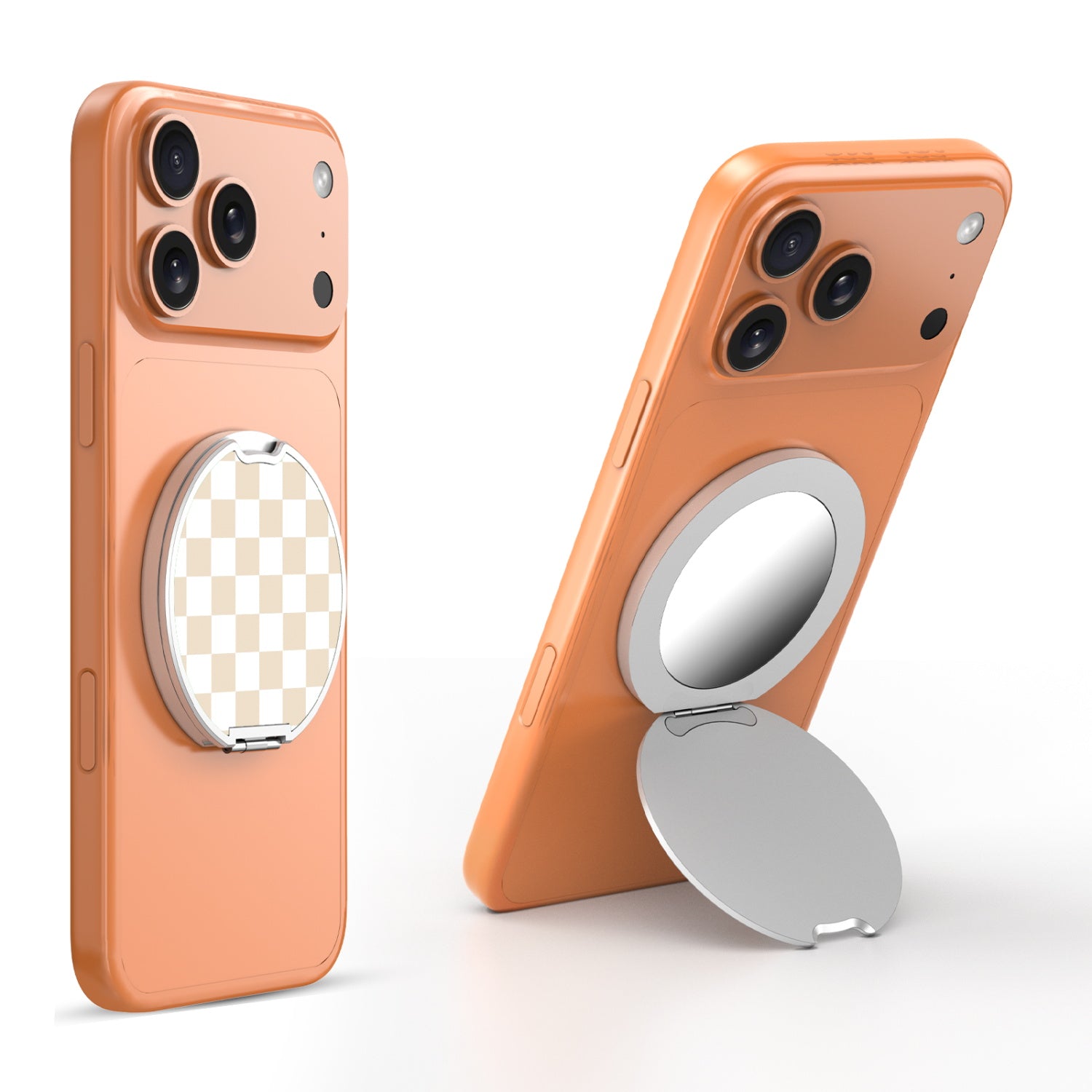 MyBat Design Lab MagSafe Selfie Mirror Kickstand - Silver - Tan Check - MOTHMNUSU332-475-3.jpg
