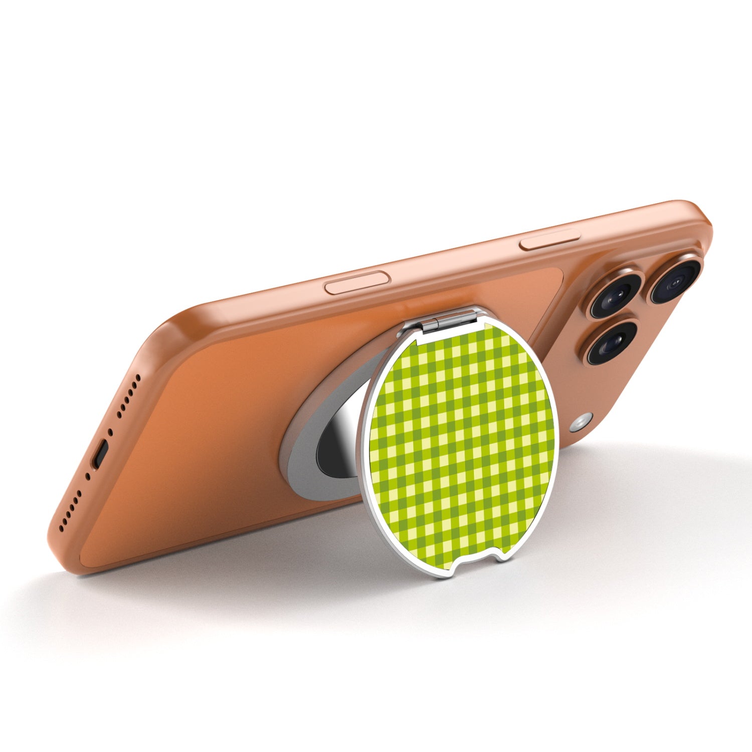 MyBat Design Lab MagSafe Selfie Mirror Kickstand - Silver - Green Gingham - MOTHMNUSU332-476-2.jpg
