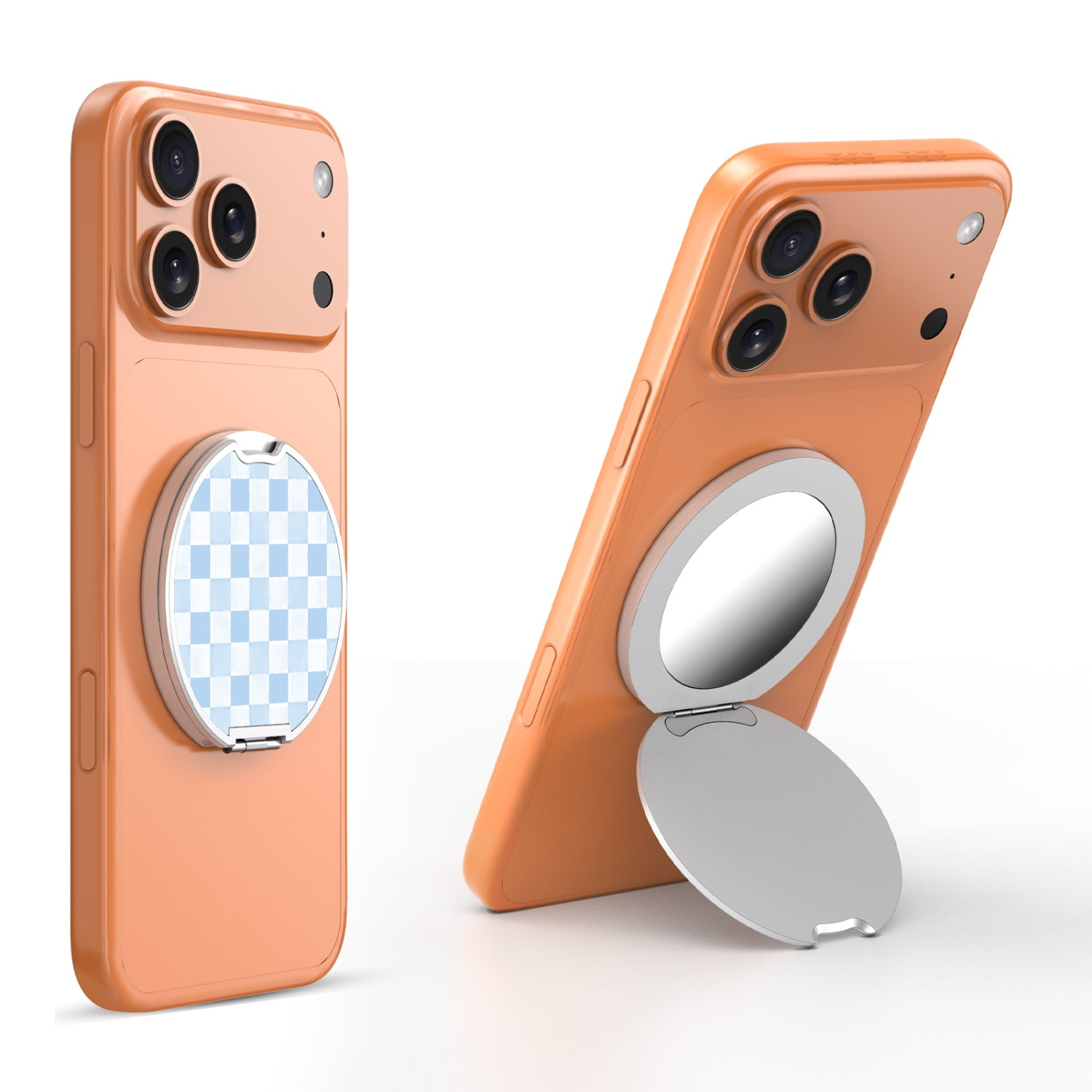 MyBat Design Lab MagSafe Selfie Mirror Kickstand - Silver - Sky Blue Check - MOTHMNUSU332-478-3.jpg