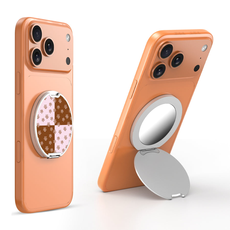 MyBat Design Lab MagSafe Selfie Mirror Kickstand - Silver - Flower Patches - MOTHMNUSU332-484-3.jpg