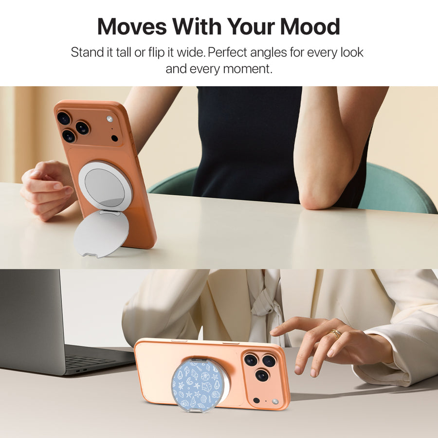 MyBat Design Lab MagSafe Selfie Mirror Kickstand - Silver - Tidal Treasures - MOTHMNUSU332-502-6.jpg