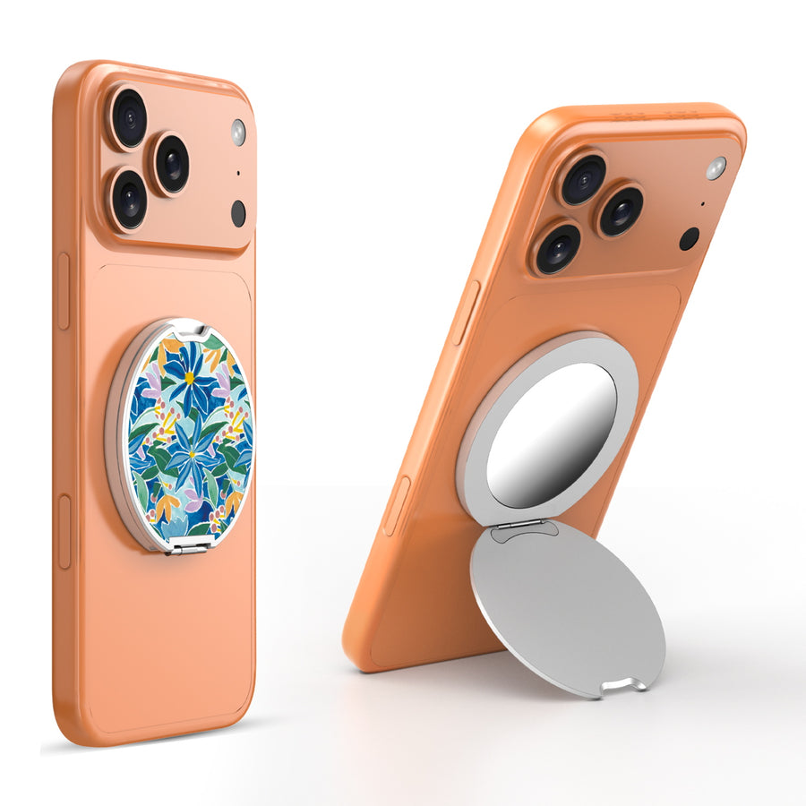 MyBat Design Lab MagSafe Selfie Mirror Kickstand - Silver - Exotic Bloom - MOTHMNUSU332-529-2.JPG