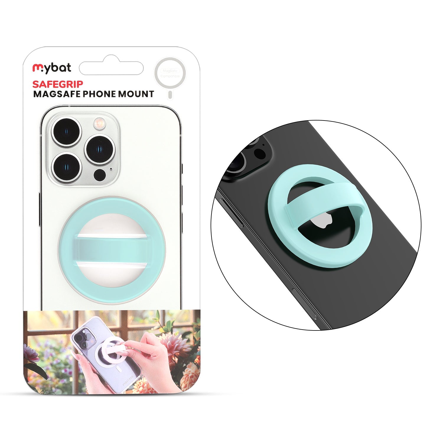 MyBat SafeGrip MagSafe Phone Grip - Green