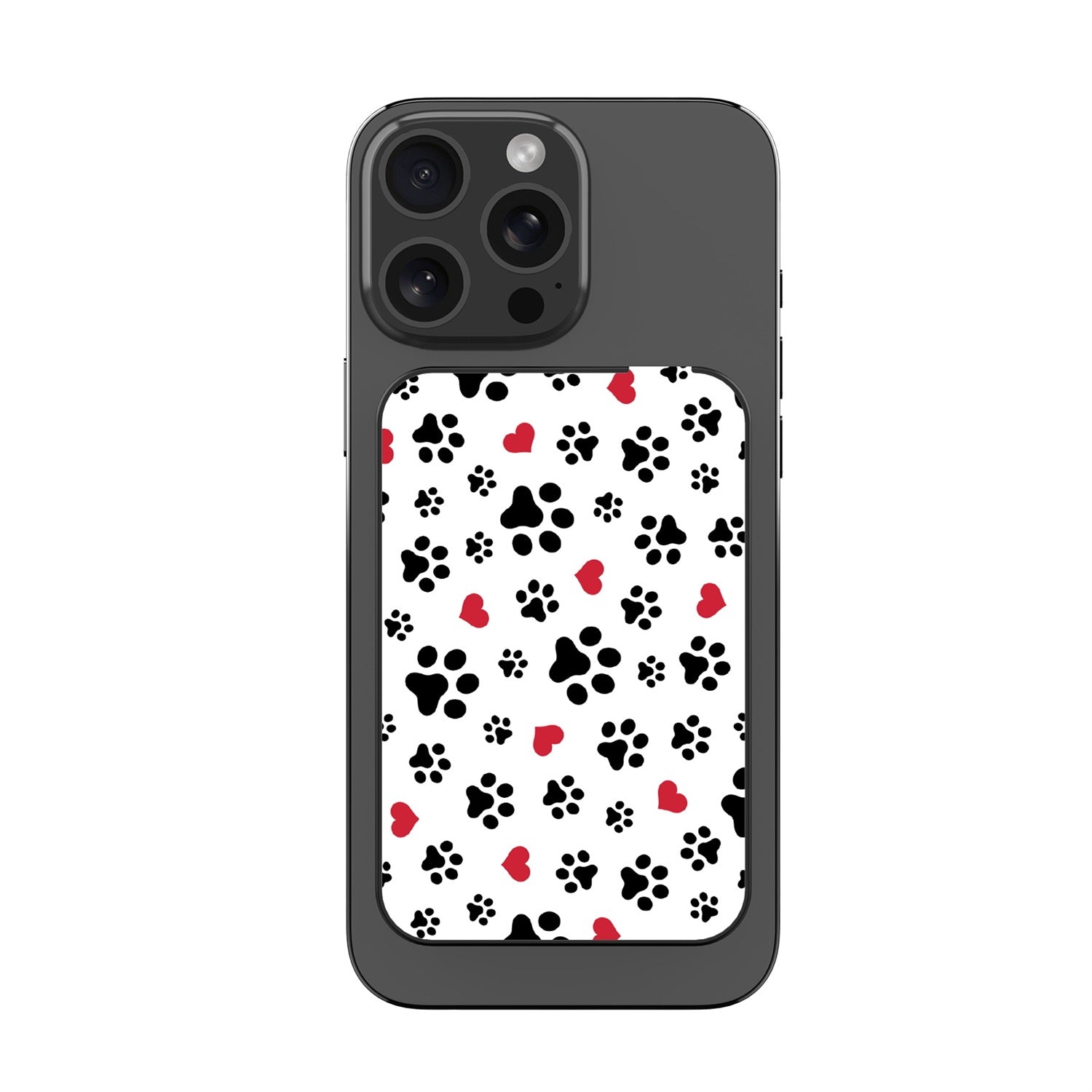 MyBat Design Lab 5000mAh Magnetic Wireless Power Bank - Black - Paw Prints and Hearts - MPBBAT131-BK-001-3.jpg
