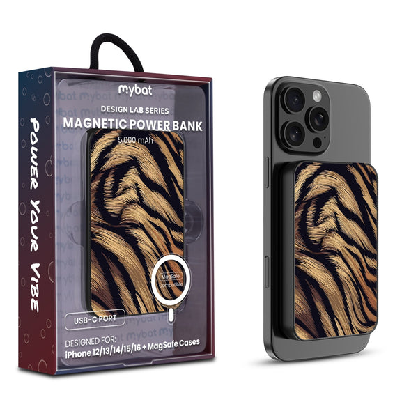 MyBat Design Lab 5000mAh Magnetic Wireless Power Bank - Black - Tiger Fur - MPBBAT131-BK-006-1.jpg