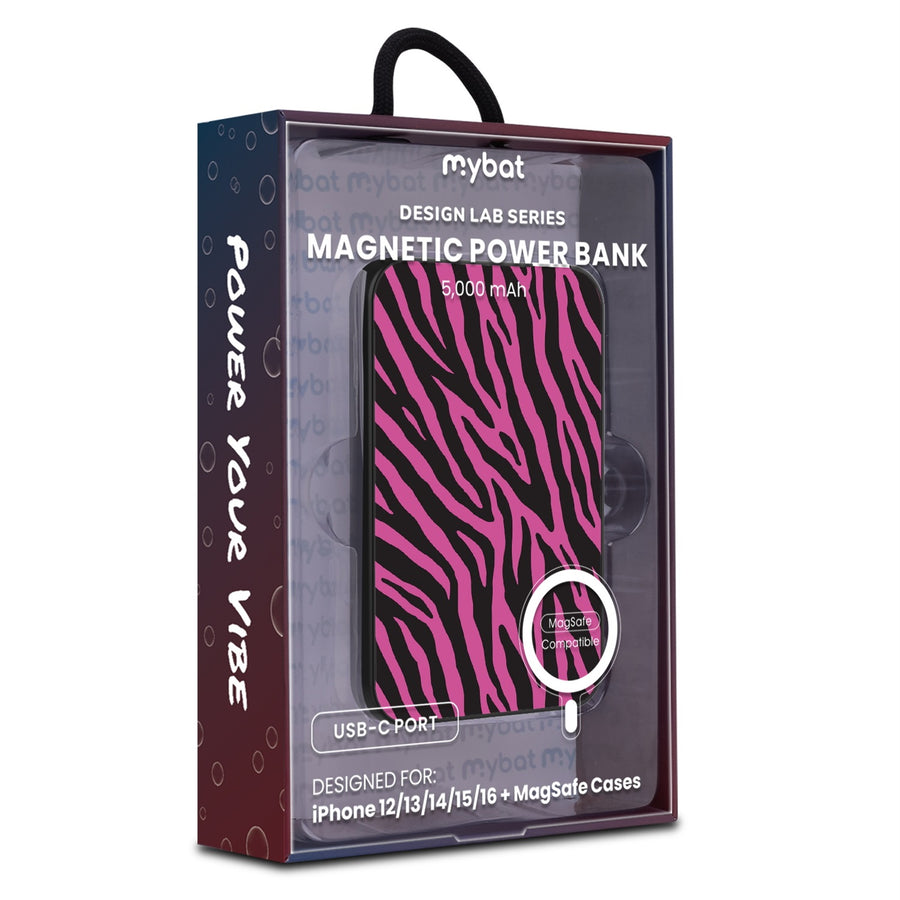 MyBat Design Lab 5000mAh Magnetic Wireless Power Bank - Black - Pink Zebra Print - MPBBAT131-BK-010-9.jpg