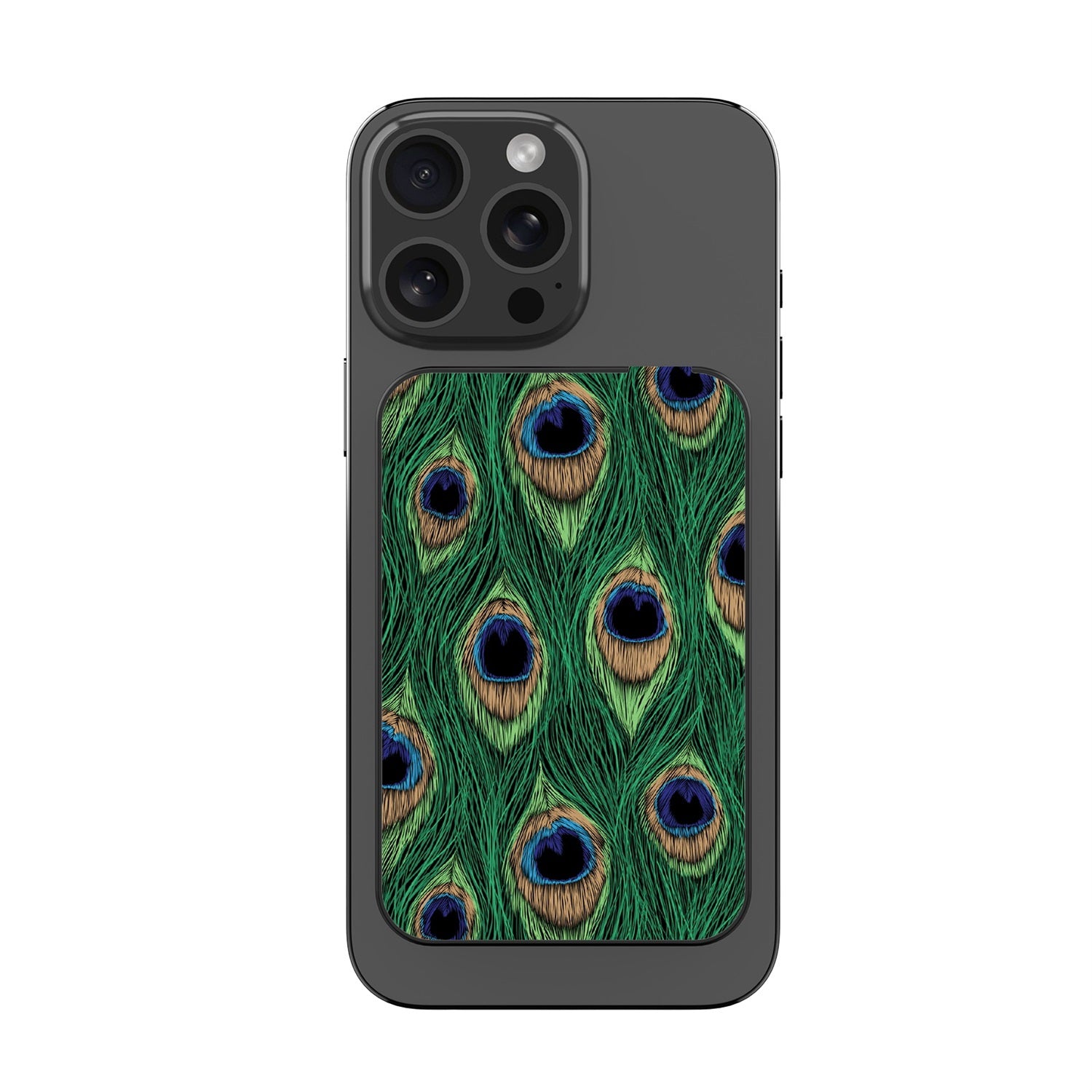MyBat Design Lab 5000mAh Magnetic Wireless Power Bank - Black - Peacock Feathers - MPBBAT131-BK-018-3.jpg