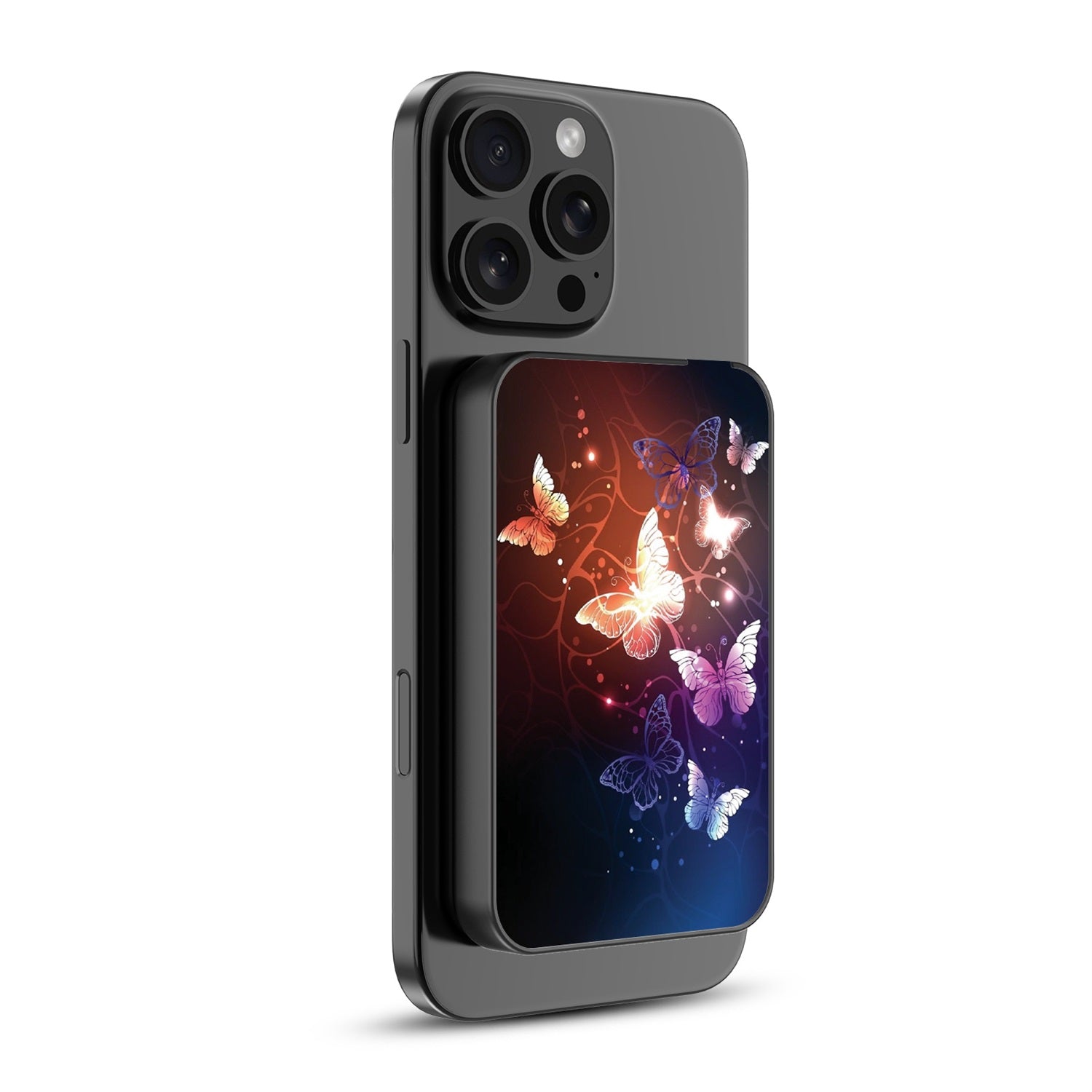 MyBat Design Lab 5000mAh Magnetic Wireless Power Bank - Black - Neon Butterflies - MPBBAT131-BK-022-2.jpg