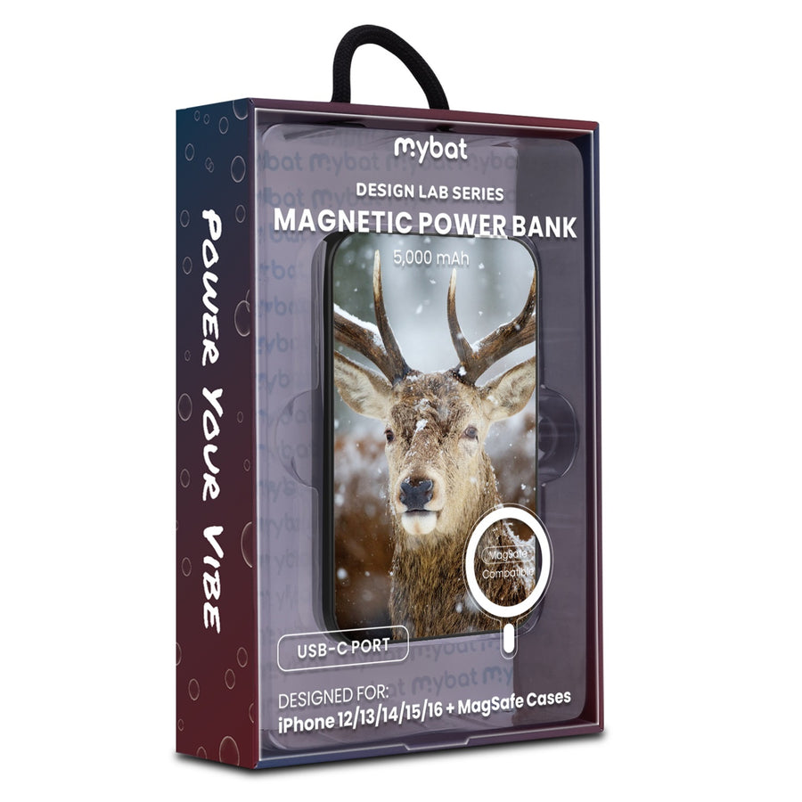 MyBat Design Lab 5000mAh Magnetic Wireless Power Bank - Black - Deer in Winter - MPBBAT131-BK-024-9.jpg