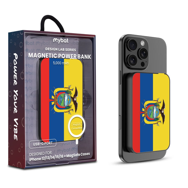 MyBat Design Lab 5000mAh Magnetic Wireless Power Bank - Black - Ecuadorean Flag - MPBBAT131-BK-030-1.jpg
