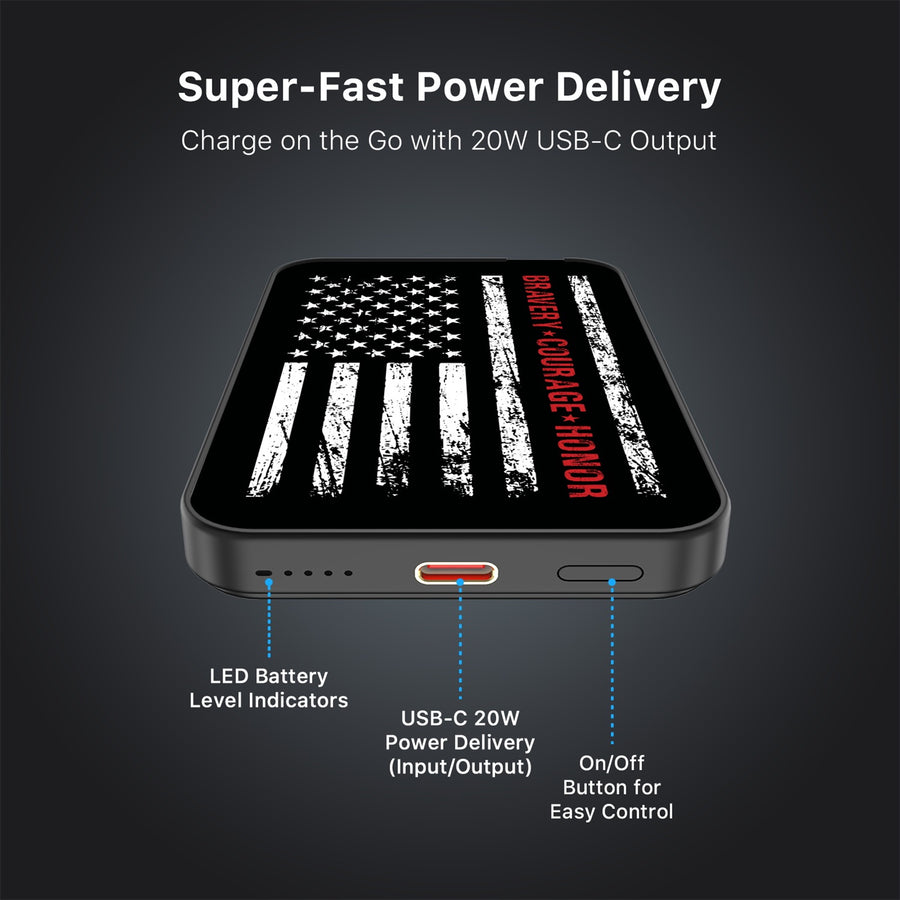 MyBat Design Lab 5000mAh Magnetic Wireless Power Bank - Black - Firefighter Flag - MPBBAT131-BK-041-7.jpg
