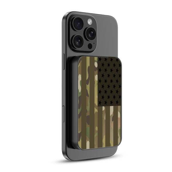 MyBat Design Lab 5000mAh Magnetic Wireless Power Bank - Black - Military Camouflage American Flag - MPBBAT131-BK-054-2.jpg