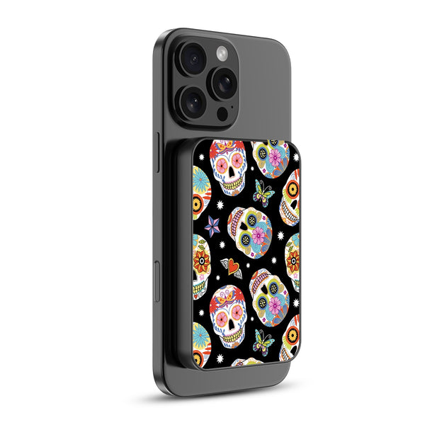 MyBat Design Lab 5000mAh Magnetic Wireless Power Bank - Black - Day of the Dead - MPBBAT131-BK-056-2.jpg