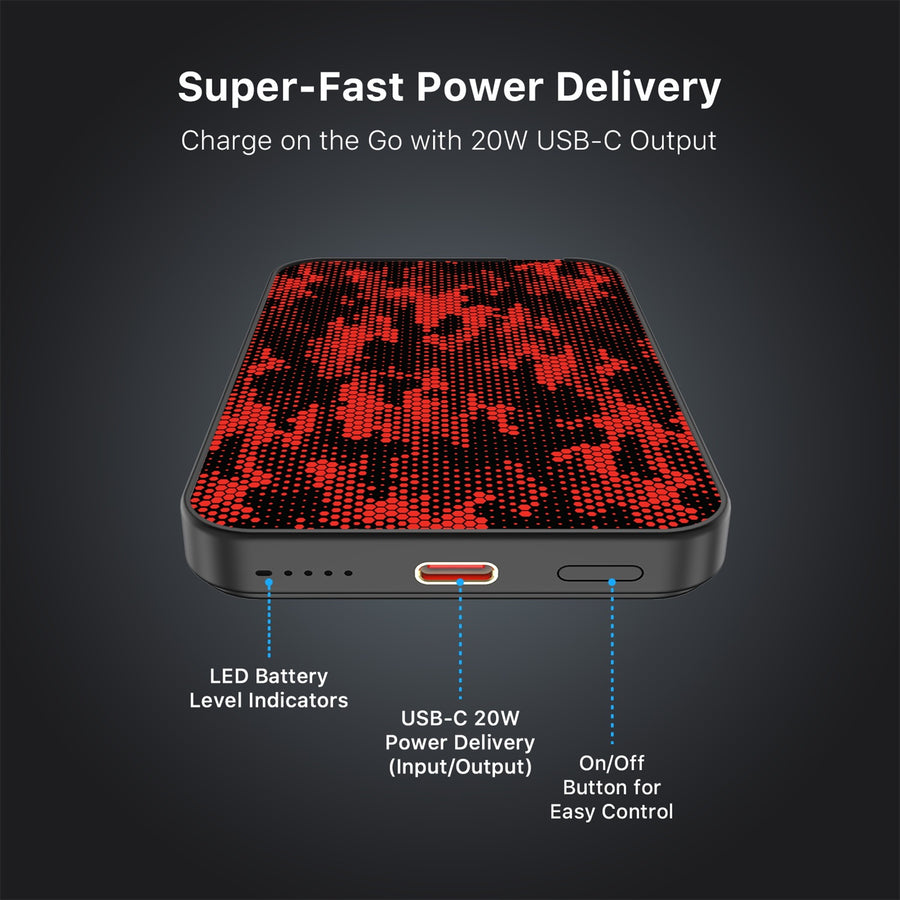 MyBat Design Lab 5000mAh Magnetic Wireless Power Bank - Black - Red Digital Camouflage - MPBBAT131-BK-086-7.jpg