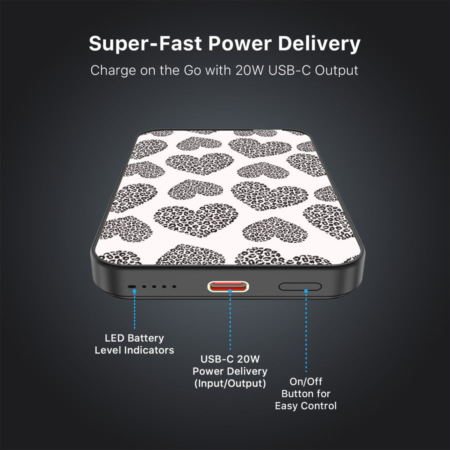 MyBat Design Lab 5000mAh Magnetic Wireless Power Bank - Black - Leopard Print Hearts - MPBBAT131-BK-098-7.jpg