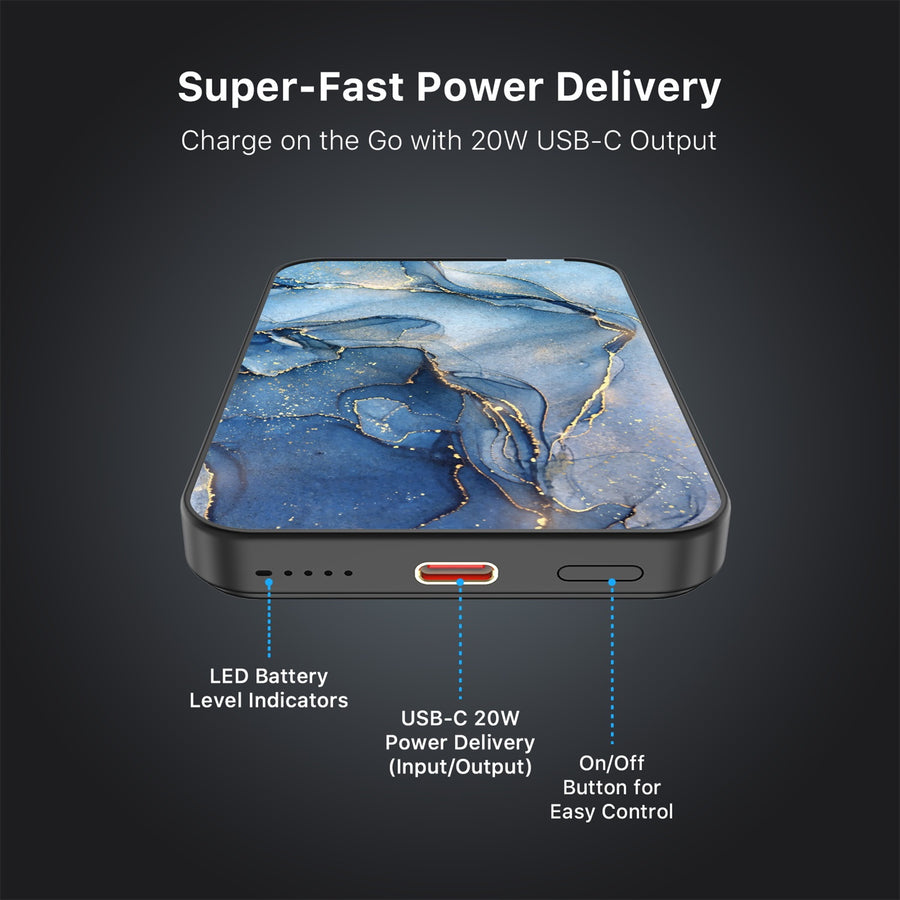 MyBat Design Lab 5000mAh Magnetic Wireless Power Bank - Black - Blue Marble - MPBBAT131-BK-106-7.jpg