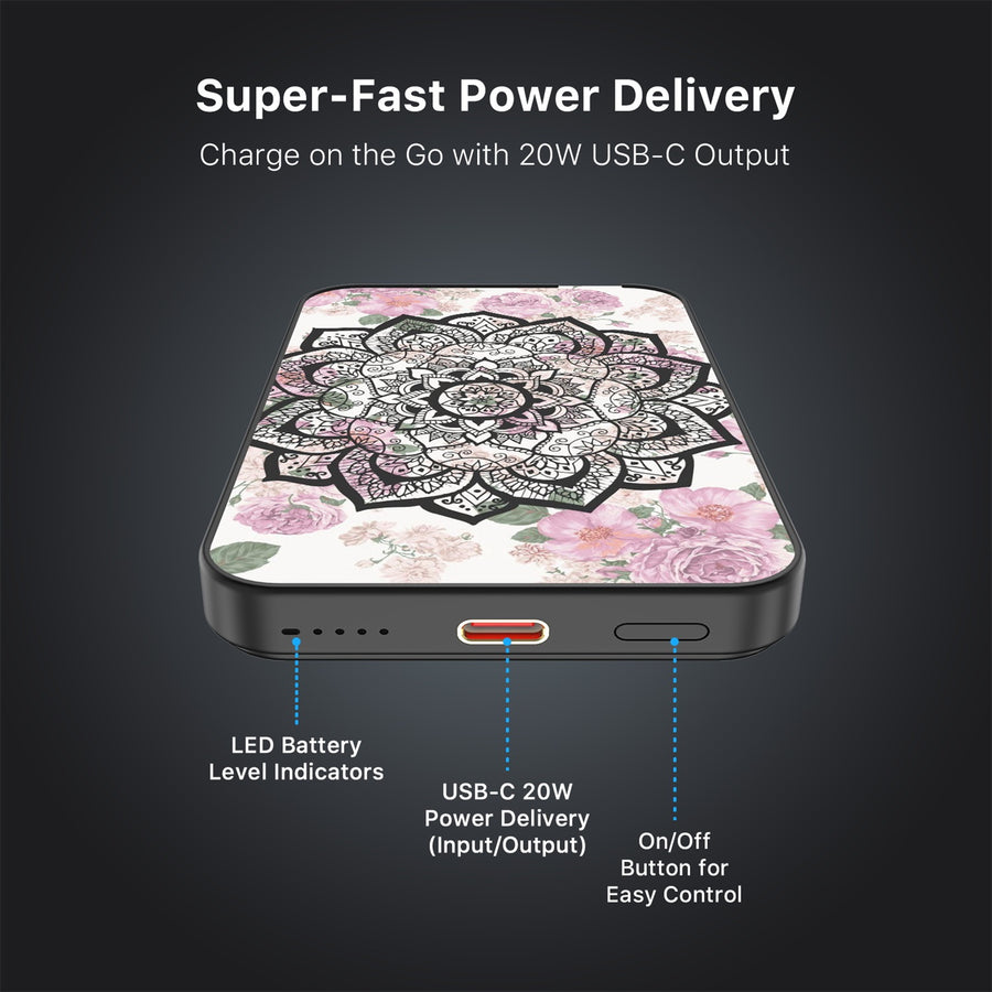 MyBat Design Lab 5000mAh Magnetic Wireless Power Bank - Black - Mandala - MPBBAT131-BK-113-7.jpg