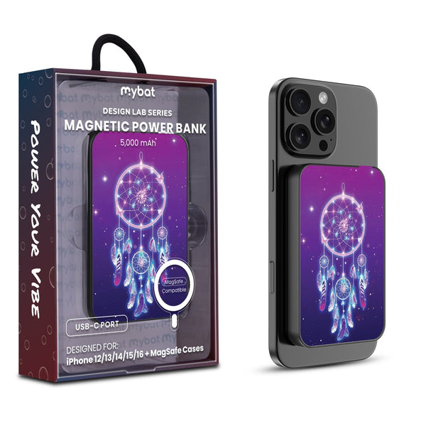 MyBat Design Lab 5000mAh Magnetic Wireless Power Bank - Black - Neon Dreamcatcher - MPBBAT131-BK-114-1.jpg