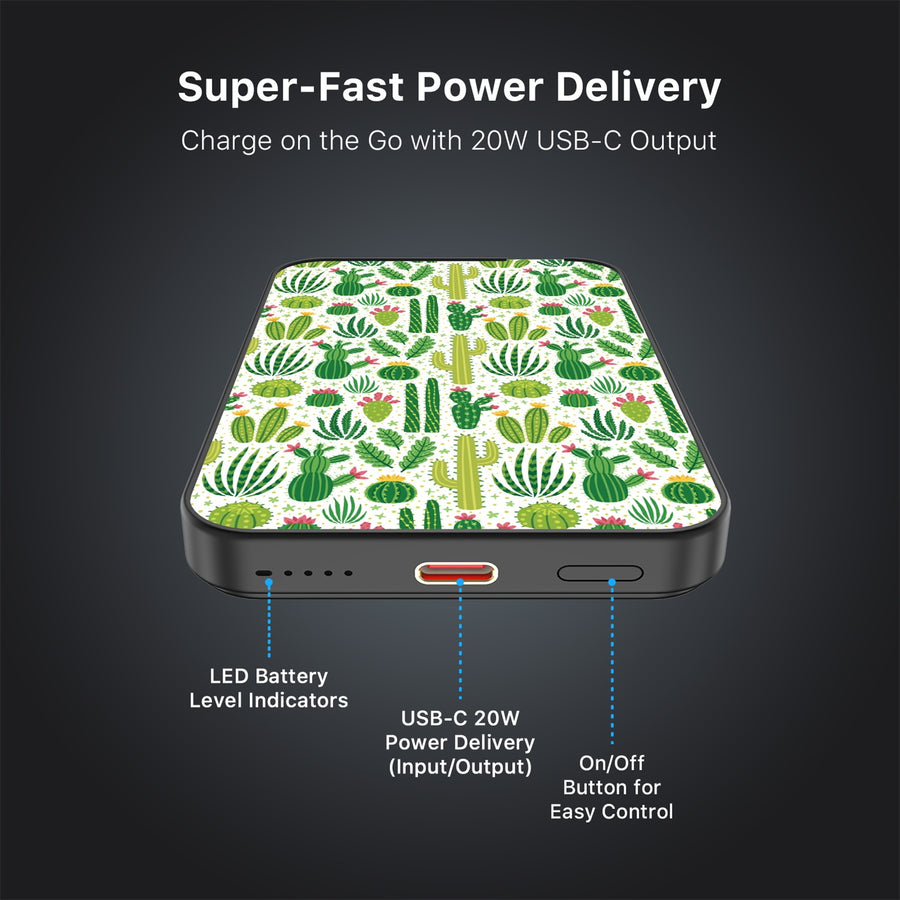 MyBat Design Lab 5000mAh Magnetic Wireless Power Bank - Black - Succulents - MPBBAT131-BK-123-7.jpg