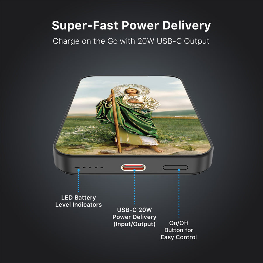 MyBat Design Lab 5000mAh Magnetic Wireless Power Bank - Black - Saint Judas - MPBBAT131-BK-138-7.jpg