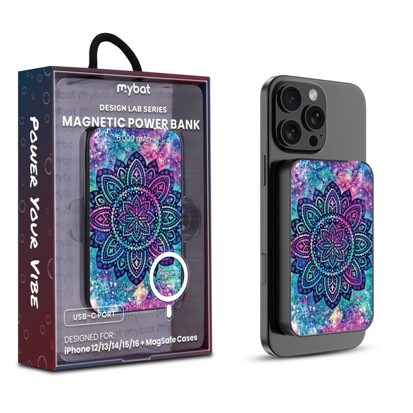 MyBat Design Lab 5000mAh Magnetic Wireless Power Bank - Black - Cosmic Mandala - MPBBAT131-BK-165-1.jpg
