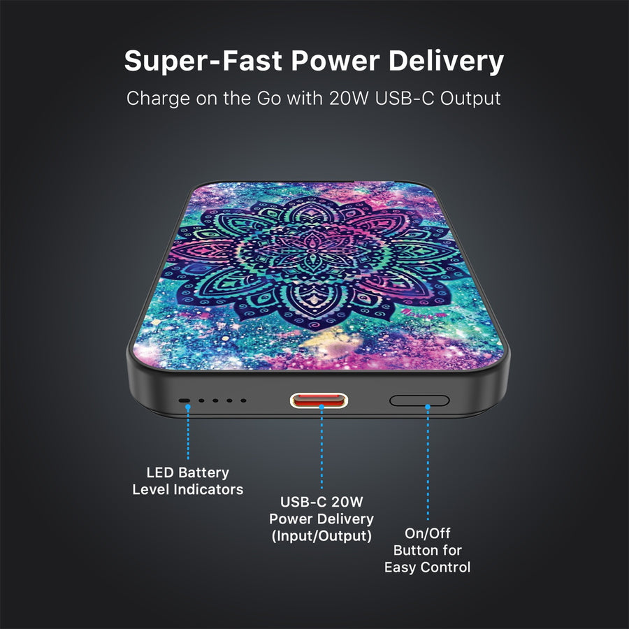 MyBat Design Lab 5000mAh Magnetic Wireless Power Bank - Black - Cosmic Mandala - MPBBAT131-BK-165-7.jpg