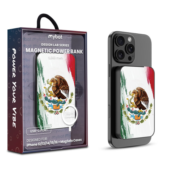 MyBat Design Lab 5000mAh Magnetic Wireless Power Bank - Black - Bandera de México - MPBBAT131-BK-174-1.jpg
