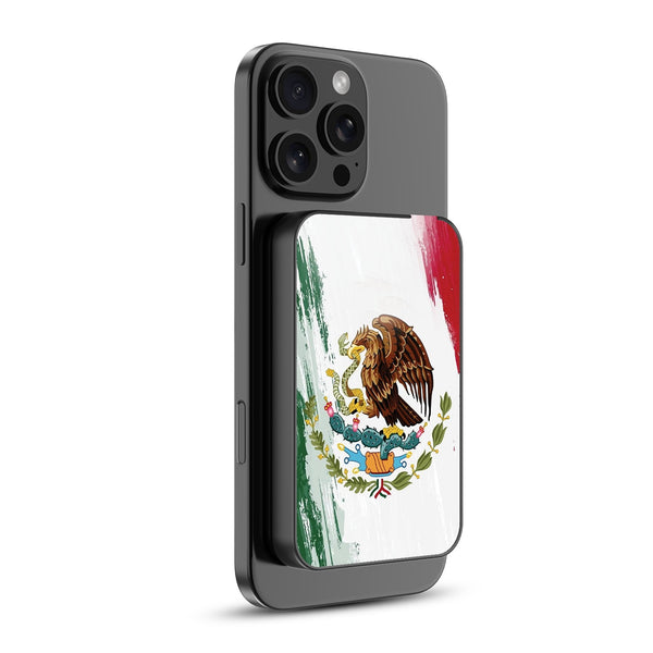 MyBat Design Lab 5000mAh Magnetic Wireless Power Bank - Black - Bandera de México - MPBBAT131-BK-174-2.jpg