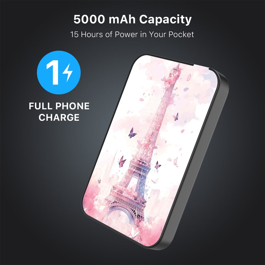 MyBat Design Lab 5000mAh Magnetic Wireless Power Bank - Black - Parisian Butterflies - MPBBAT131-BK-182-8.jpg