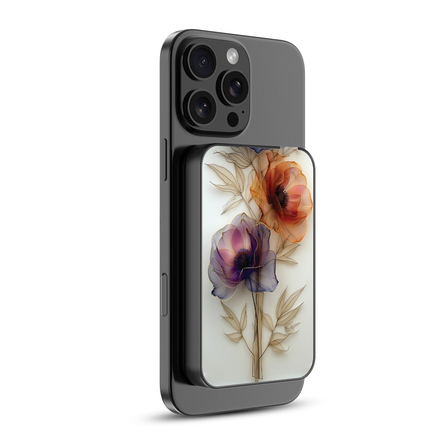 MyBat Design Lab 5000mAh Magnetic Wireless Power Bank - Black - Pressed Flowers - MPBBAT131-BK-185-2.jpg