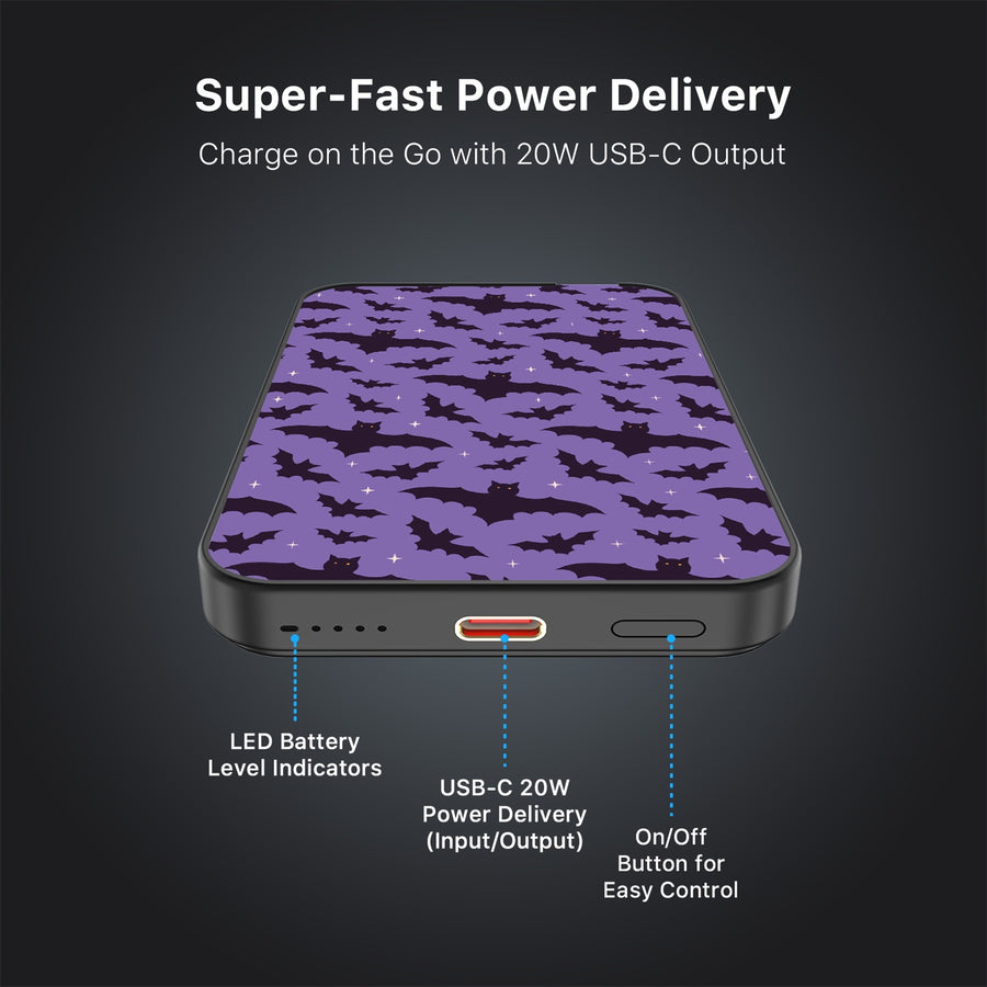 MyBat Design Lab 5000mAh Magnetic Wireless Power Bank - Black - Flying Bats - MPBBAT131-BK-220-7.jpg
