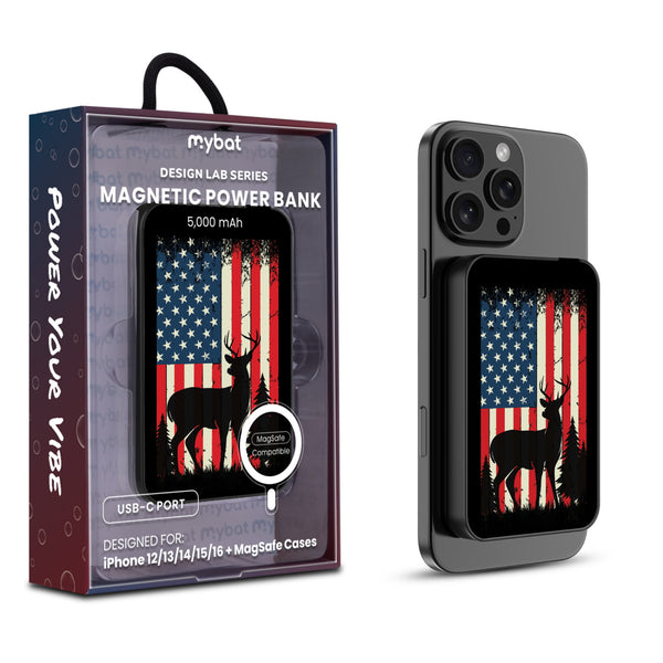 MyBat Design Lab 5000mAh Magnetic Wireless Power Bank - Black - Stars, Stripes and Stags - MPBBAT131-BK-319-1.jpg