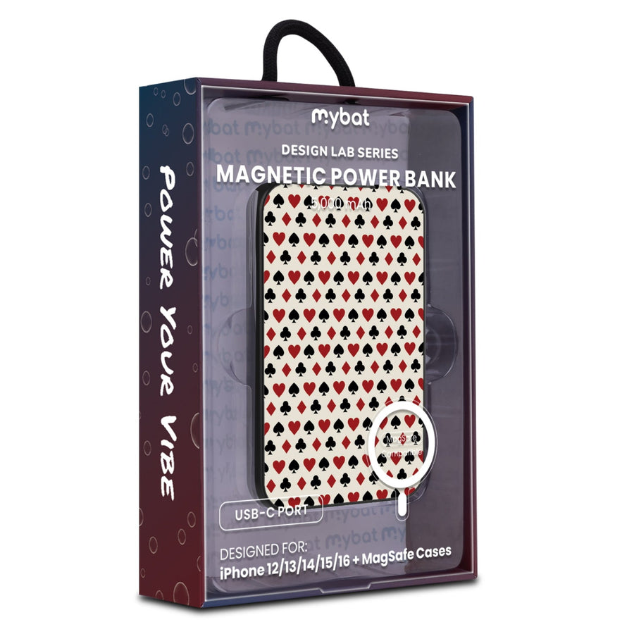 MyBat Design Lab 5000mAh Magnetic Wireless Power Bank - Black - Royal Flush