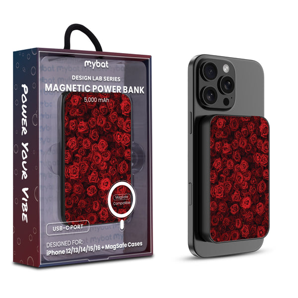 MyBat Design Lab 5000mAh Magnetic Wireless Power Bank - Black - Red Roses - MPBBAT131-BK-343-1.jpg