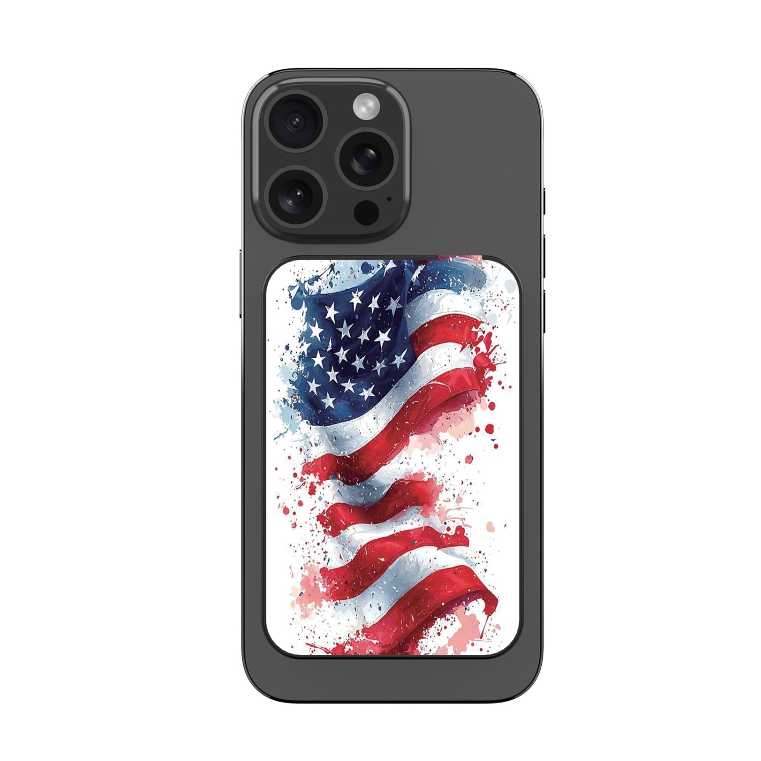 MyBat Design Lab 5000mAh Magnetic Wireless Power Bank - Black - Patriotic Flag Painiting - MPBBAT131-BK-346-3.jpg