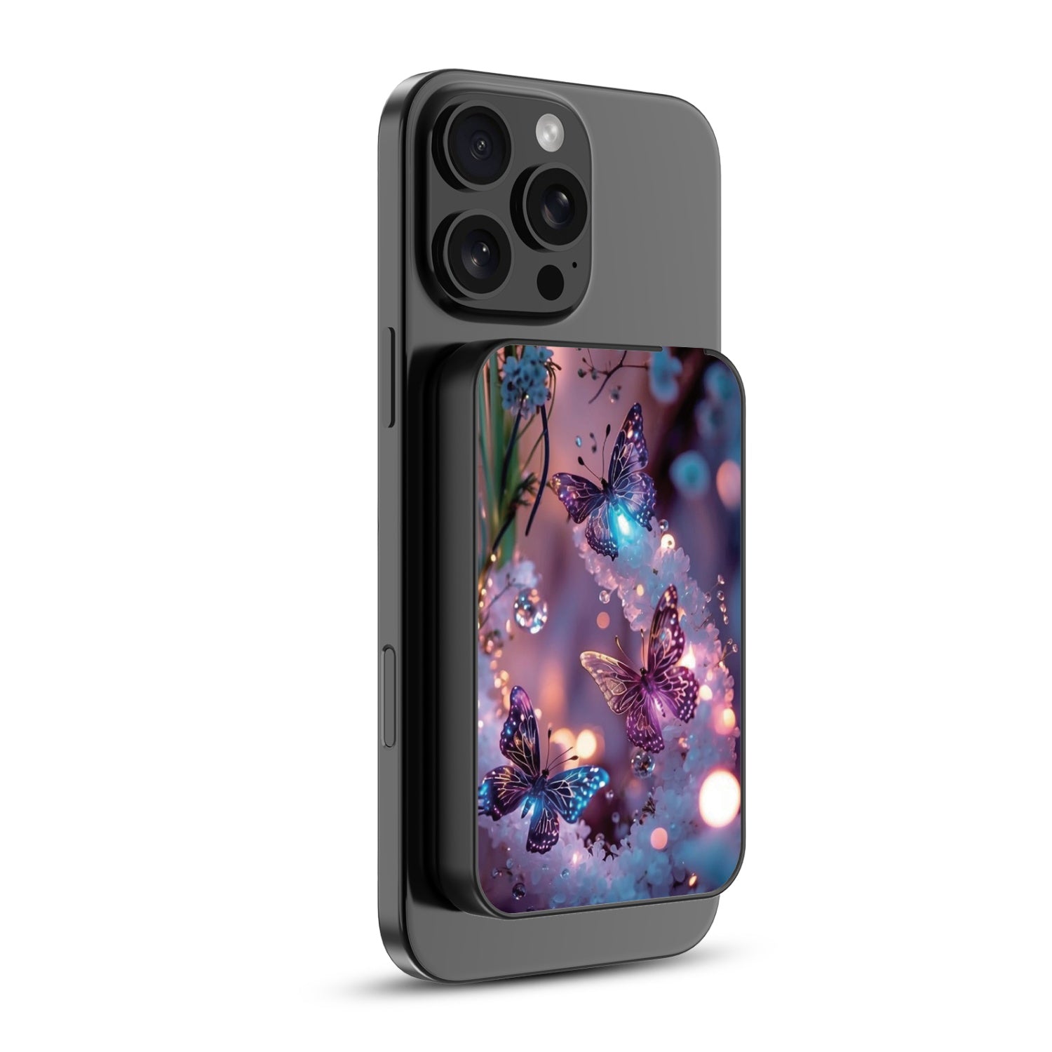 MyBat Design Lab 5000mAh Magnetic Wireless Power Bank - Black - Magical Butterflies - MPBBAT131-BK-349-2.jpg