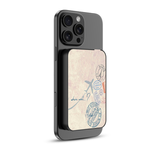MyBat Design Lab 5000mAh Magnetic Wireless Power Bank - Black - Passport Stamps - MPBBAT131-BK-371-2.jpg