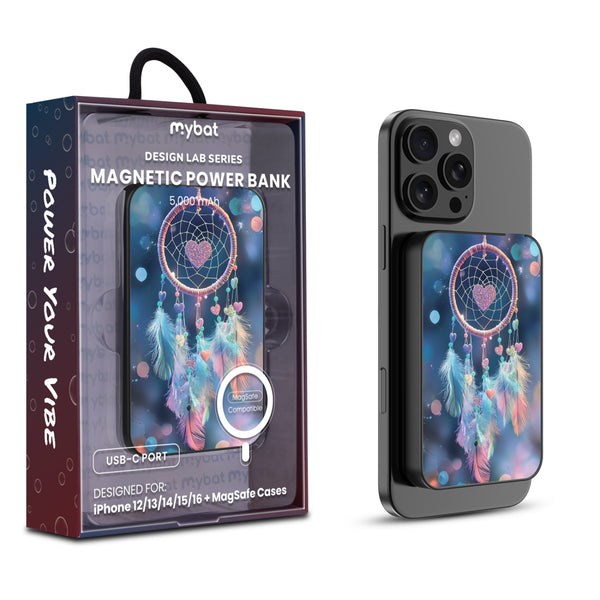 MyBat Design Lab 5000mAh Magnetic Wireless Power Bank - Black - Pastel Dreamcatcher - MPBBAT131-BK-376-1.jpg