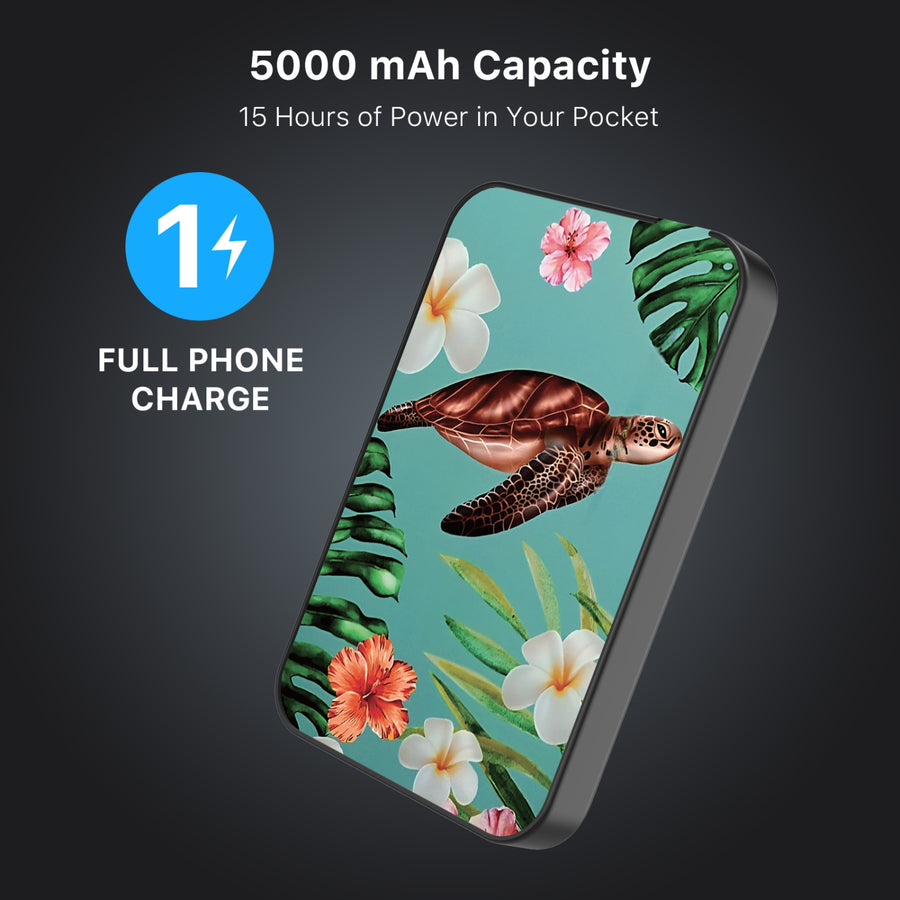 MyBat Design Lab 5000mAh Magnetic Wireless Power Bank - Black - Hawaiian Sea Turtle - MPBBAT131-BK-380-8.jpg