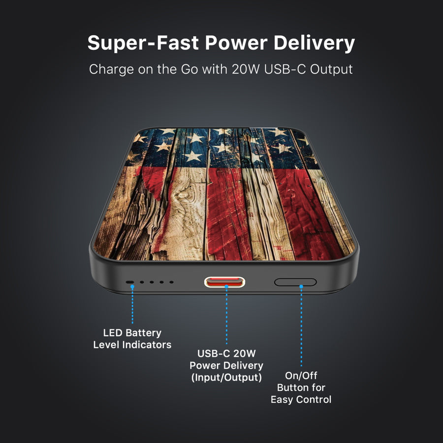 MyBat Design Lab 5000mAh Magnetic Wireless Power Bank - Black - US Painted Flag - MPBBAT131-BK-381-7.jpg