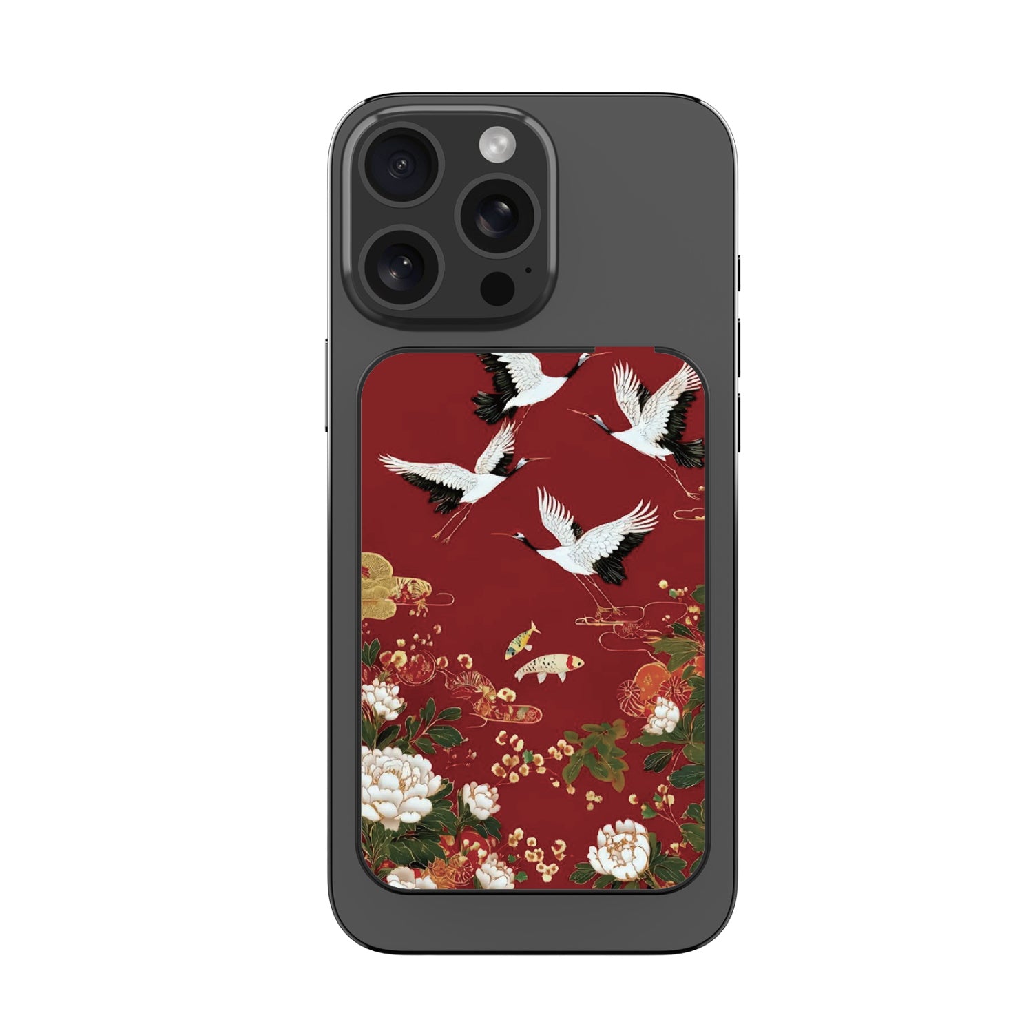 MyBat Design Lab 5000mAh Magnetic Wireless Power Bank - Black - Crane and Koi Fish - MPBBAT131-BK-391-3.jpg